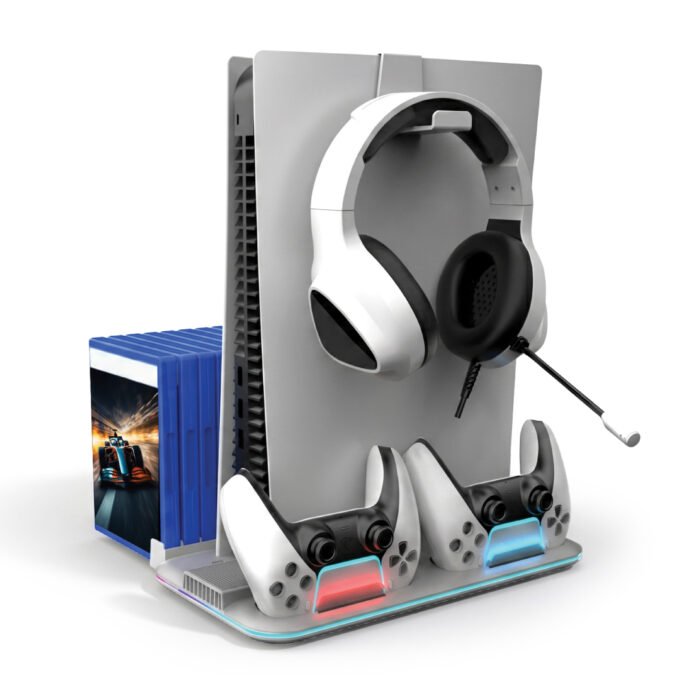 PS5 Cooling and Charging Station (Compatible with PS5/PS5 Slim/ PS5 Pro)